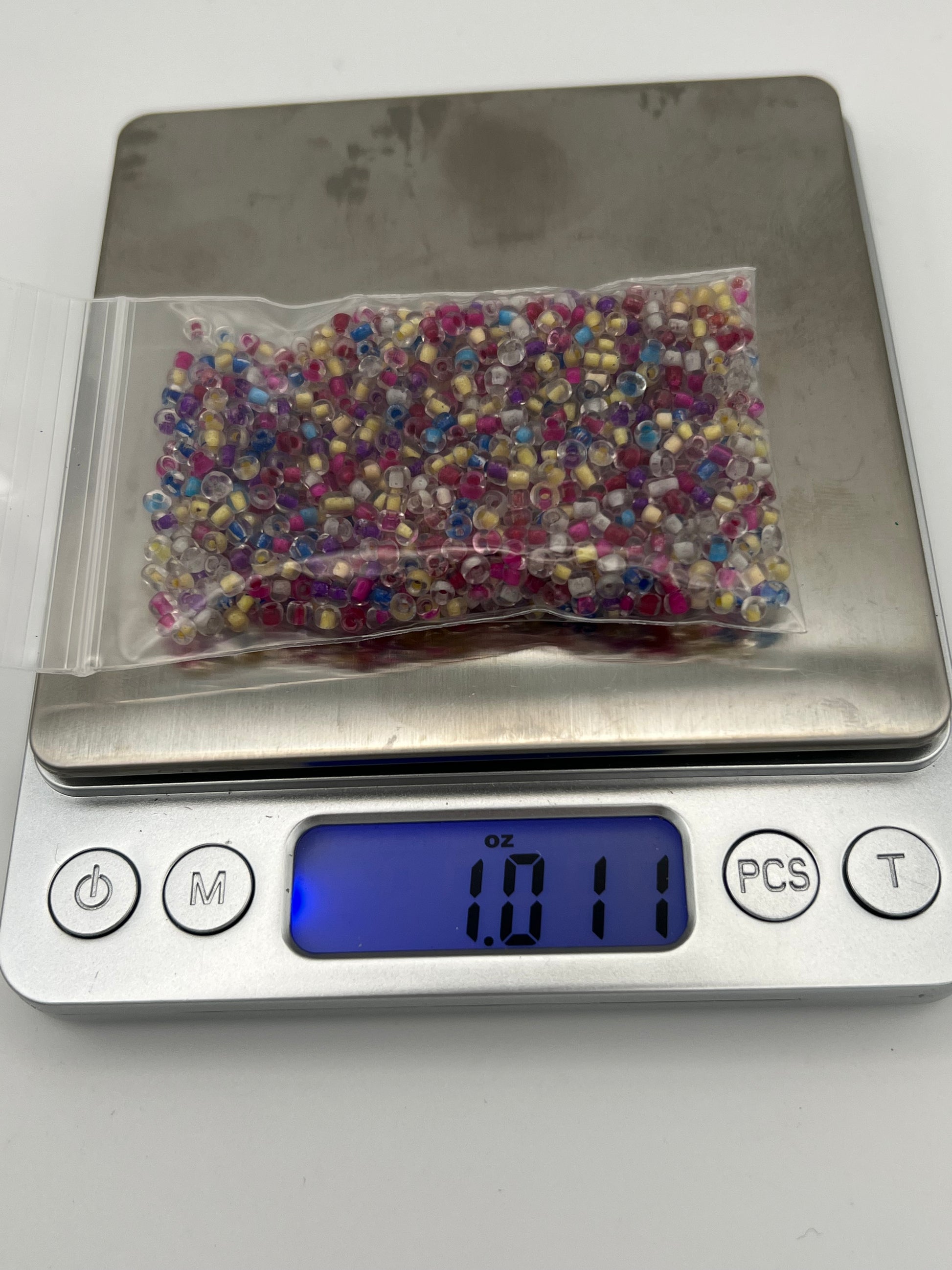 1 ox. 8/0 Inside Color Glass Seed Beads Mixed Colors