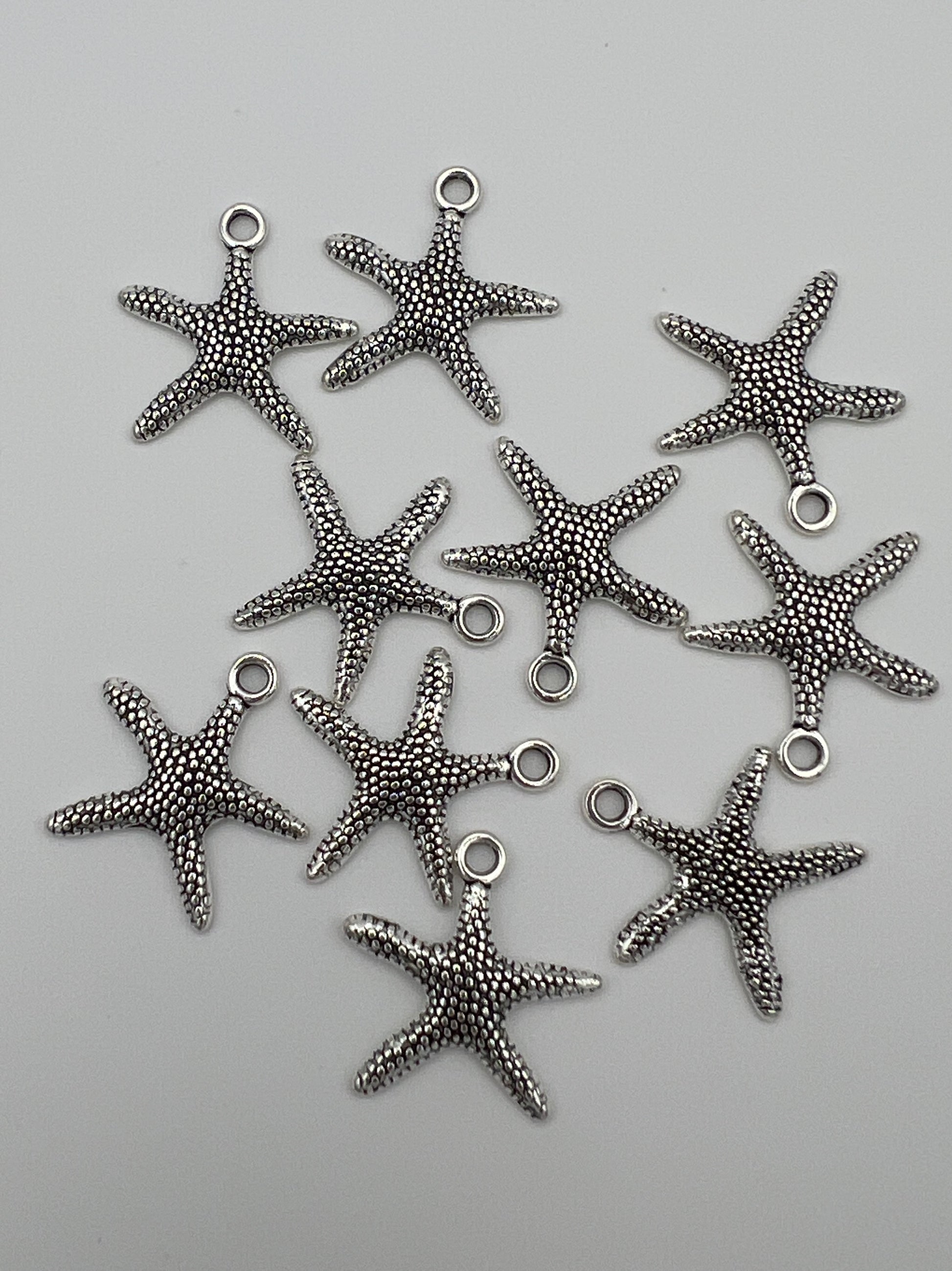 10 Tibetan Style Starfish Pendants/Charms