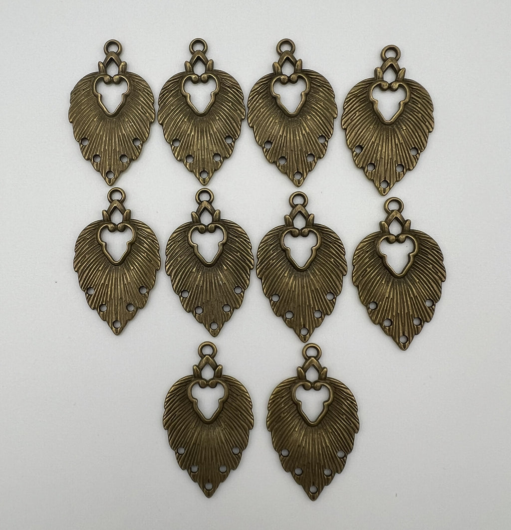 10 Tibetan Style Chandelier Findings Leaf