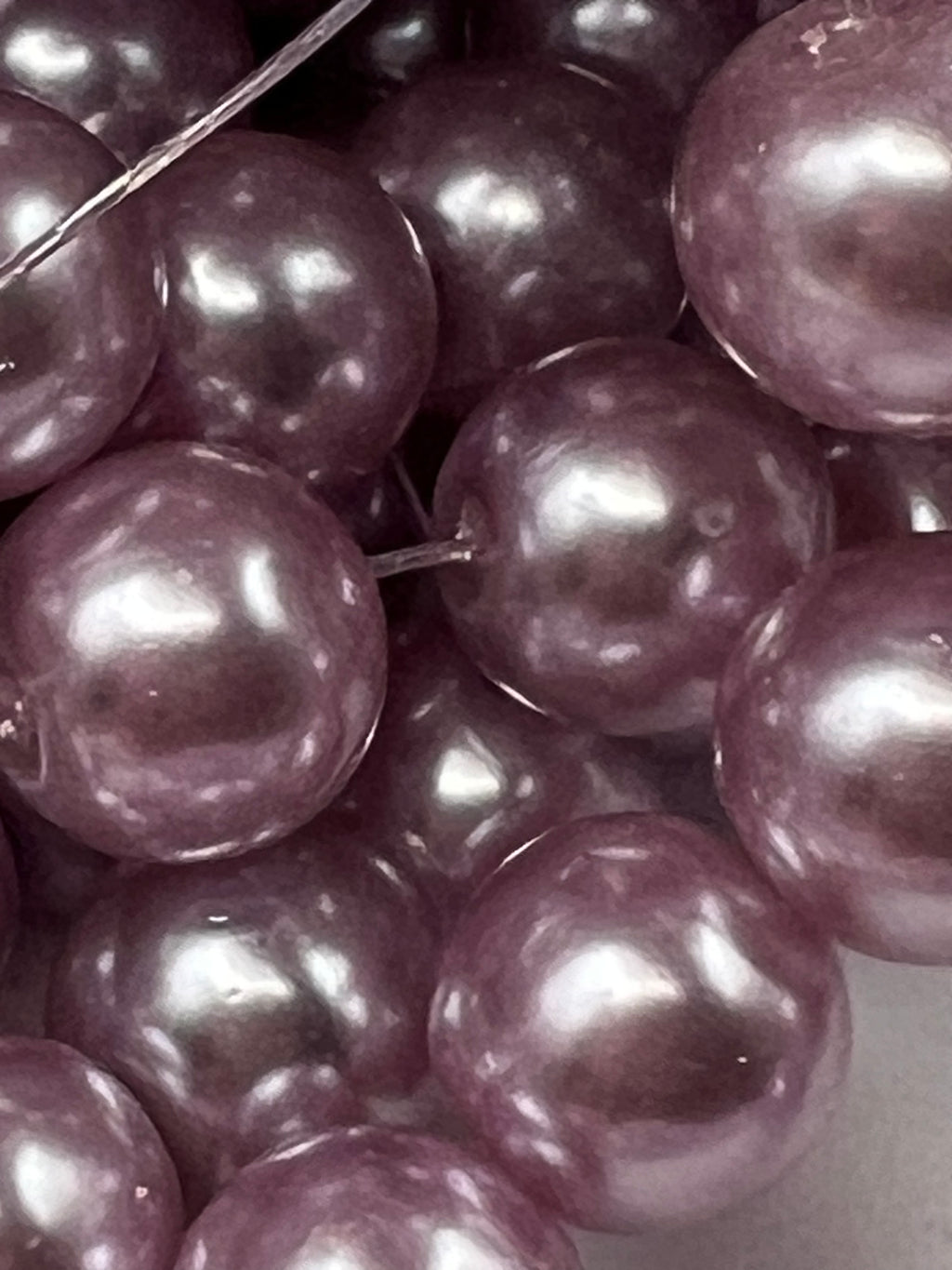 35 10mm Glass Pearl Beads Flamingo