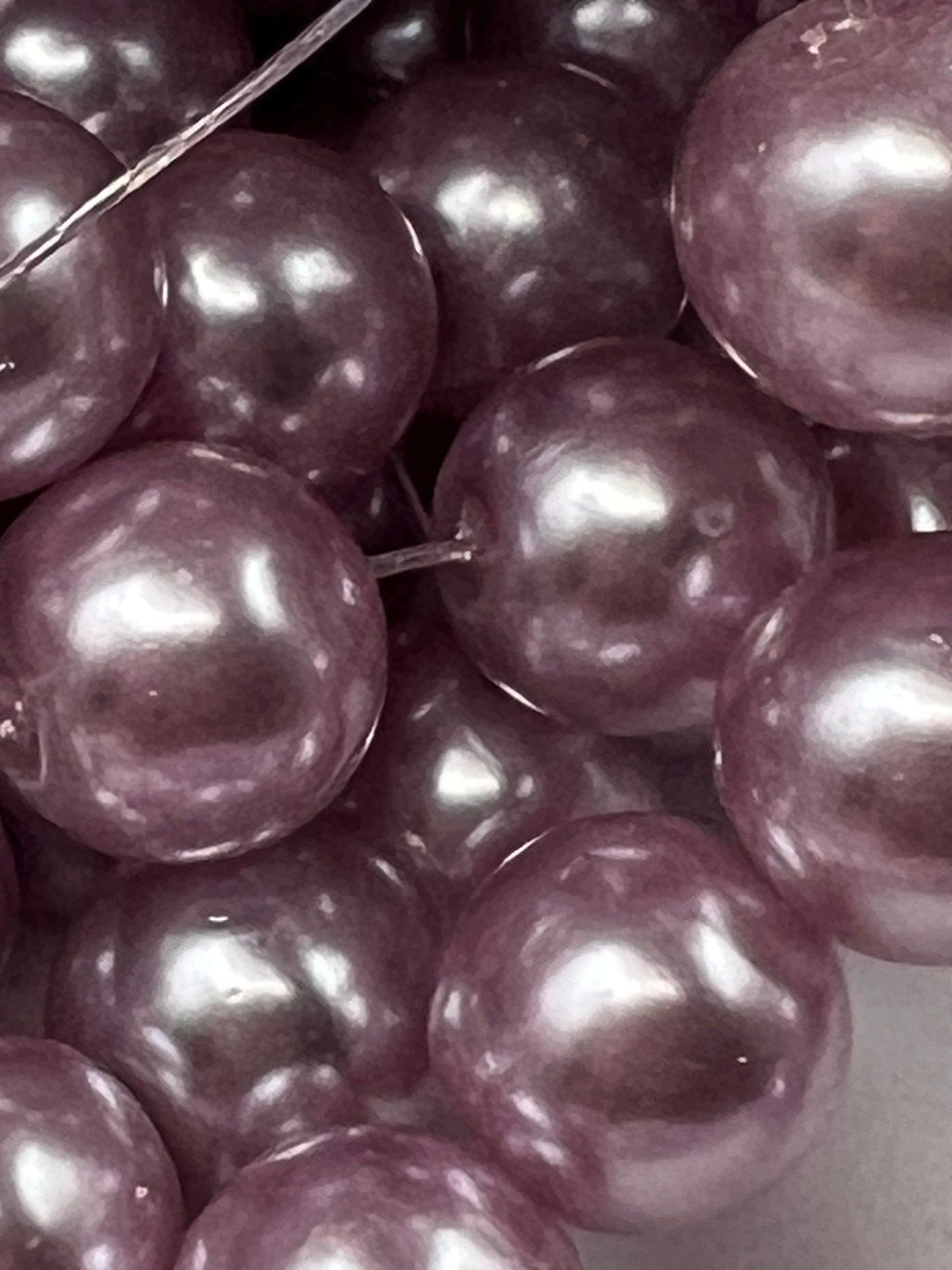 35 10mm Glass Pearl Beads Flamingo