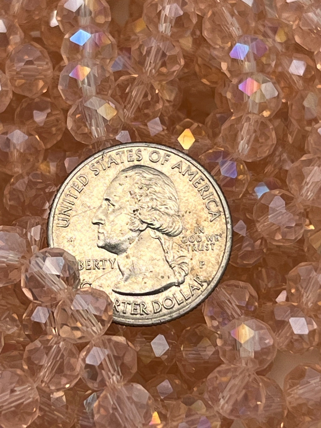 50 8X6mm AB Electroplated Faceted Glass Rondelle Beads Pink