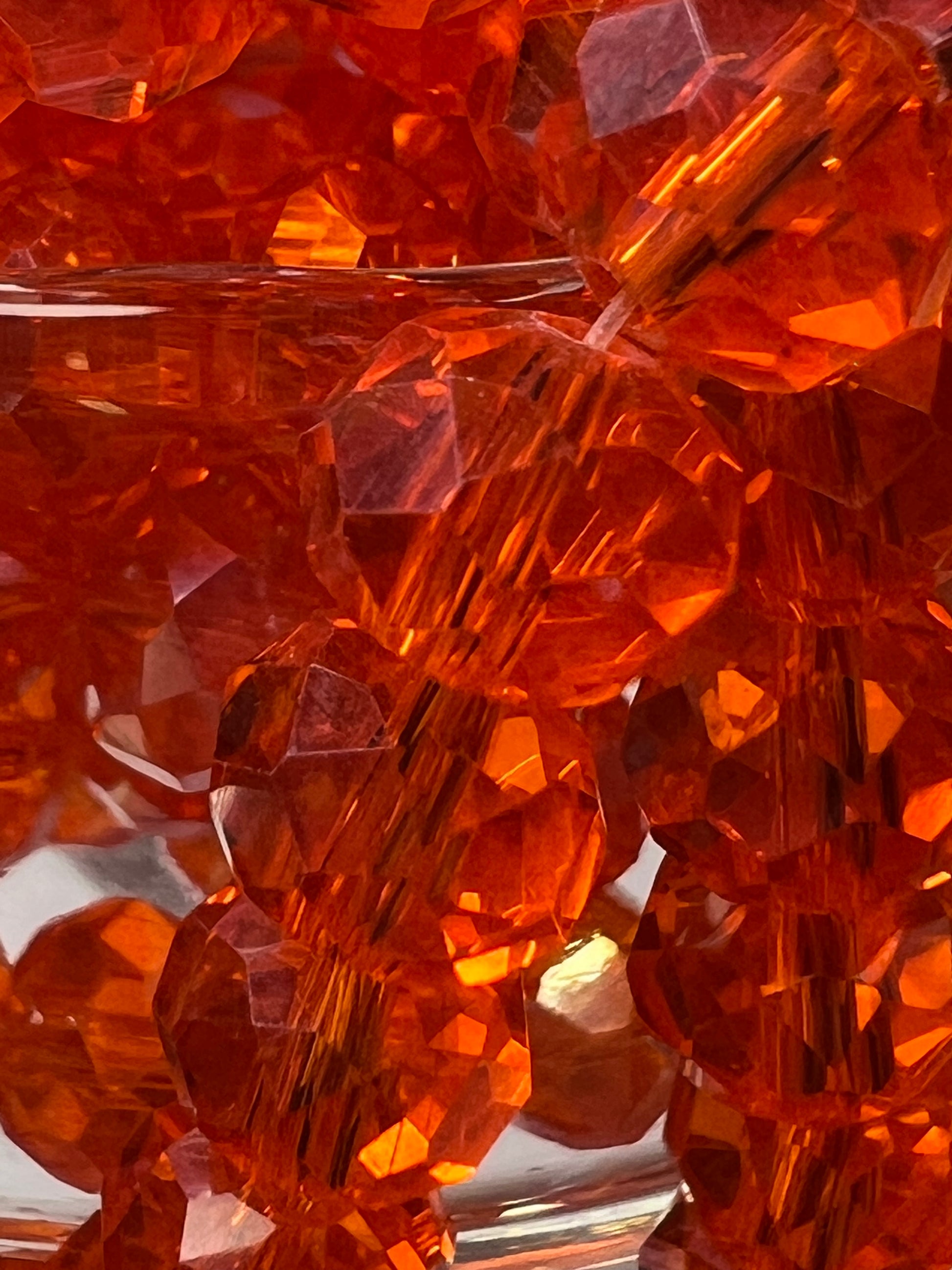 50 8X6mm AB Color Electroplated Faceted Glass Rondelle Beads Orange