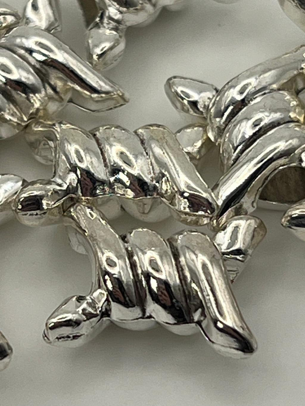 Tibetan style barbed wire European beads in a 10 pack.