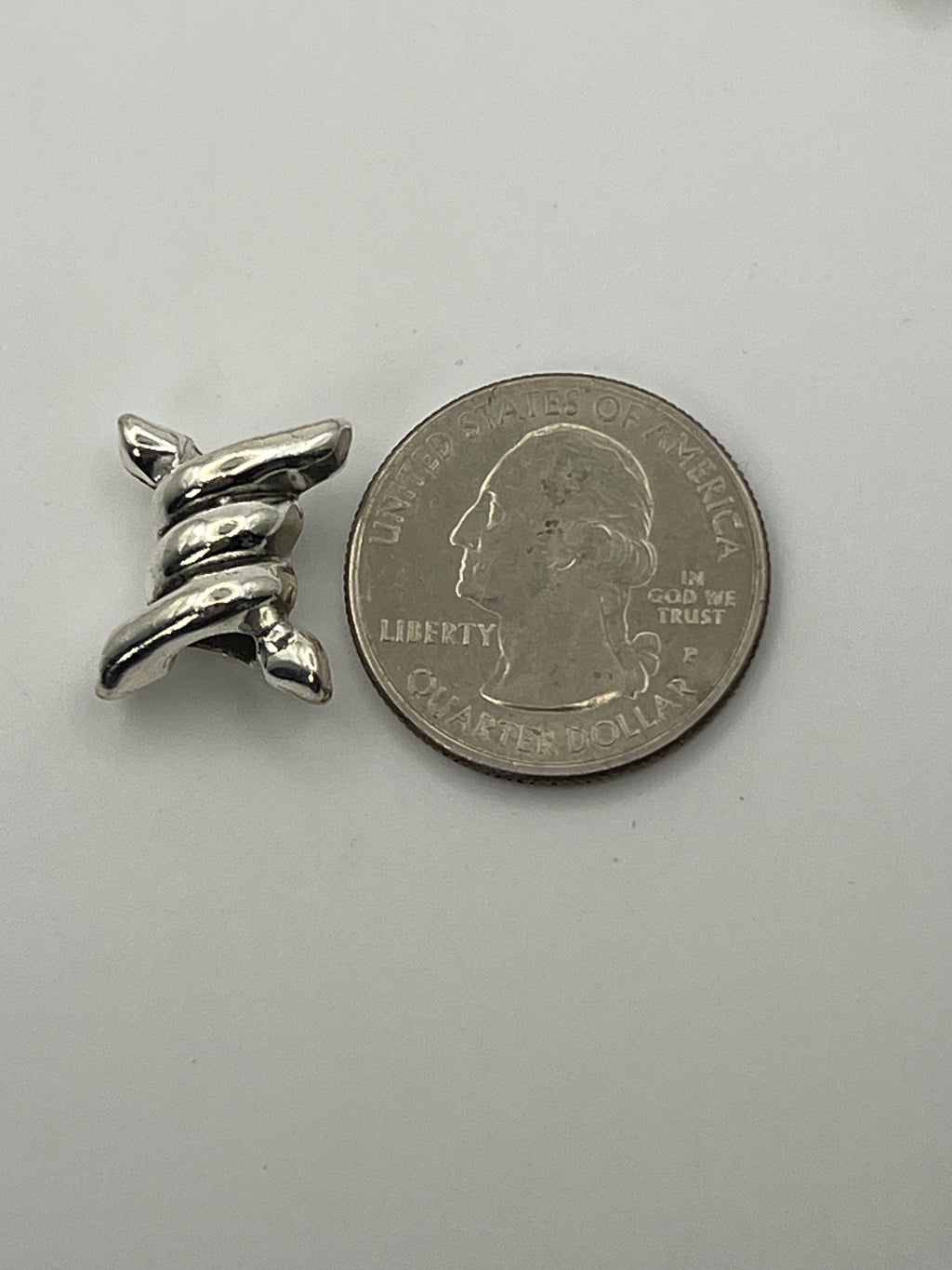 Tibetan style barbed wire European beads with a 4.5mm hole.