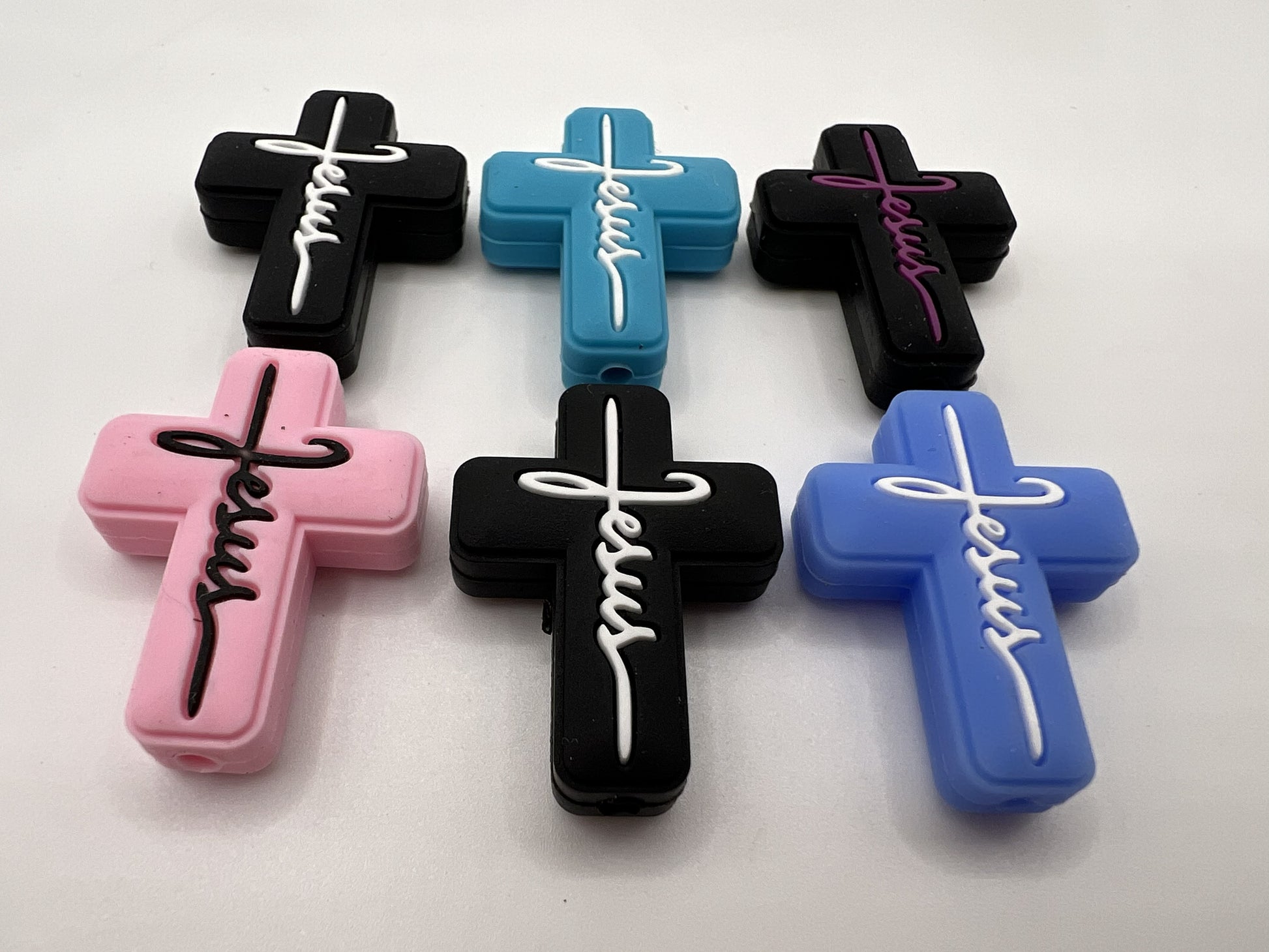 Jesus Cross Focal Beads-6 pc.