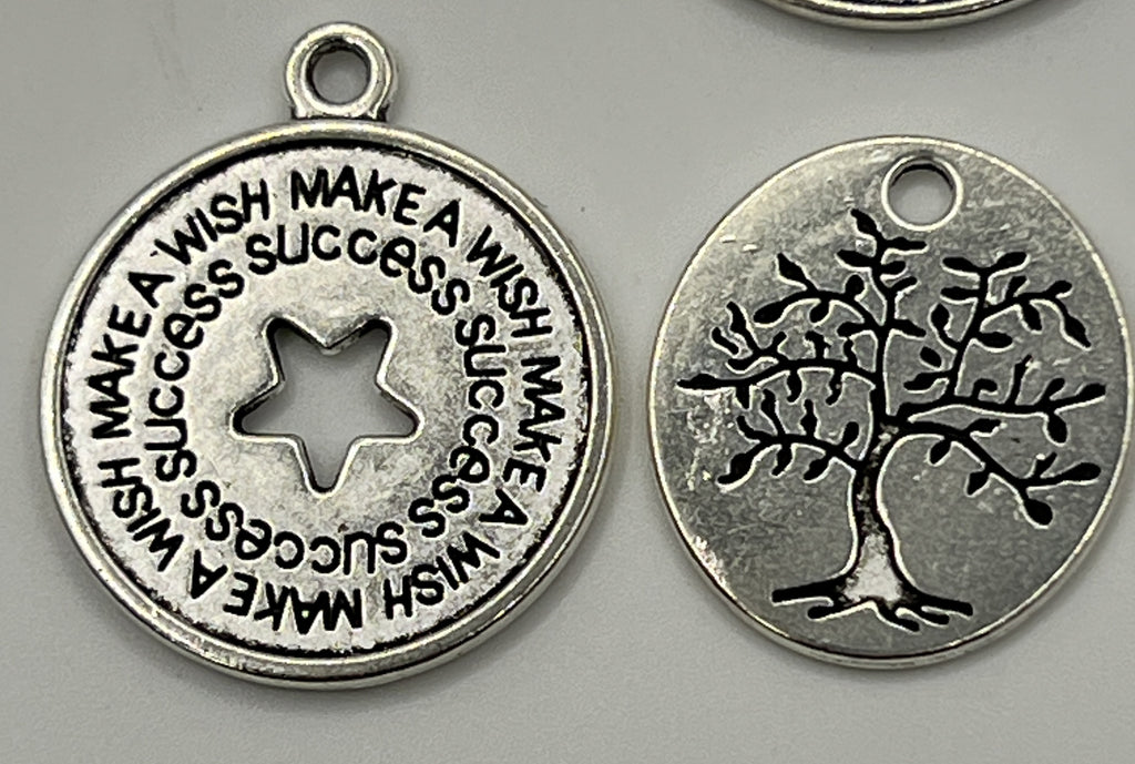 25 Tibetan Style Pendants-Inspirational Quotes Mixed