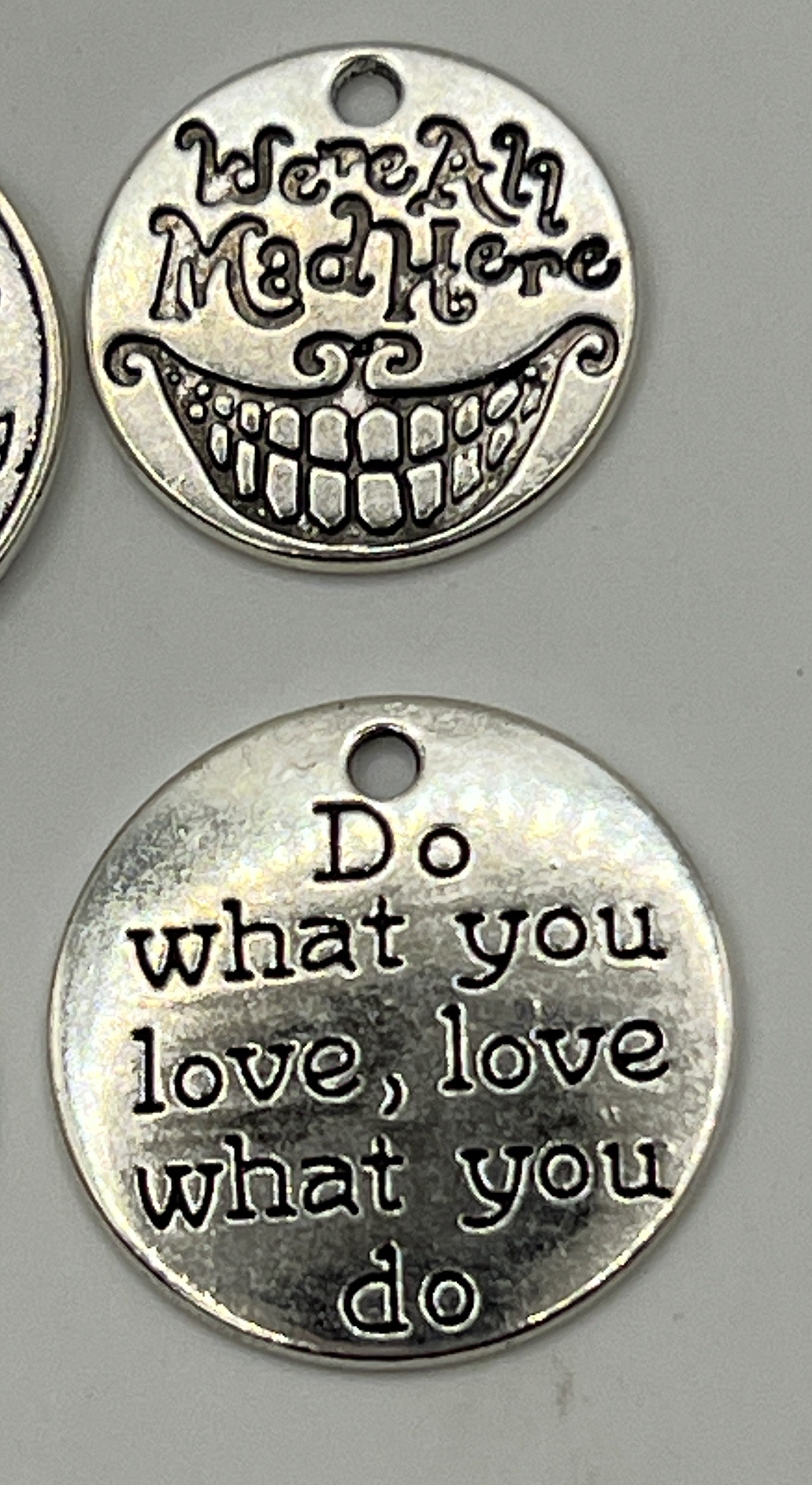 25 Tibetan Style Pendants-Inspirational Quotes Mixed