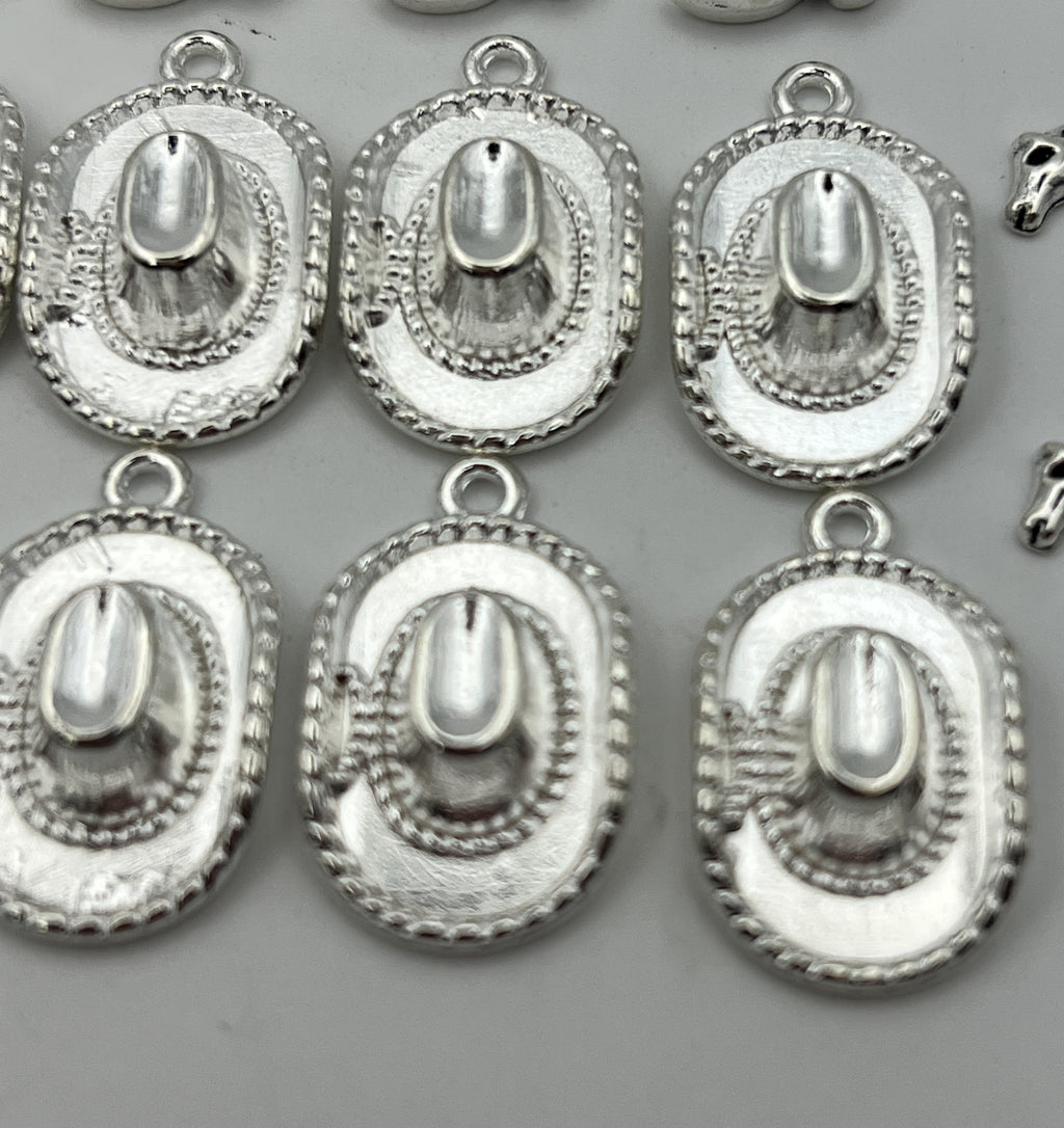 30 pc. Tibetan Style Antique Silver Western Style Pendants - Boots, Hats & Horses