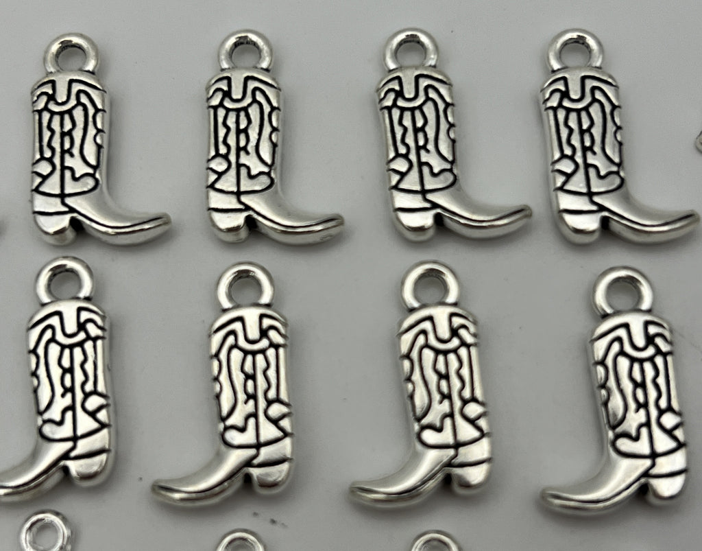 30 pc. Tibetan Style Antique Silver Western Style Pendants - Boots, Hats & Horses