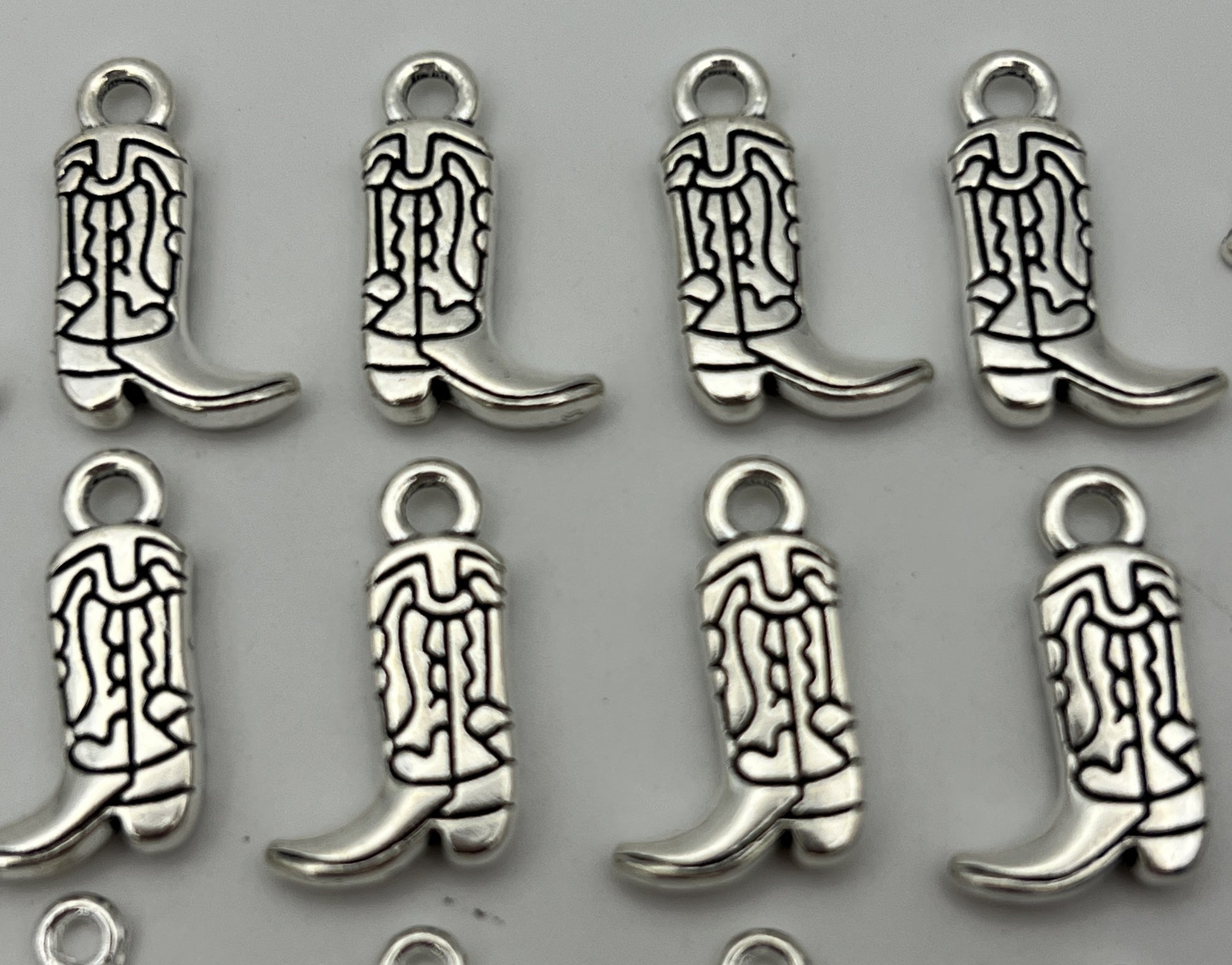 30 pc. Tibetan Style Antique Silver Western Style Pendants - Boots, Hats & Horses