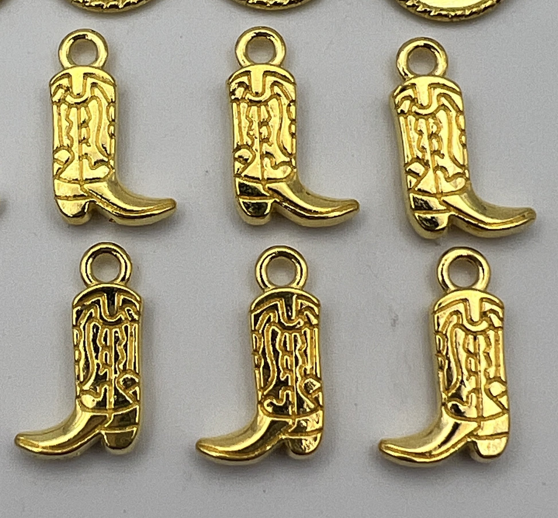 30 pc. Tibetan Style Golden Western Pendants - Hats, Boots & Horses