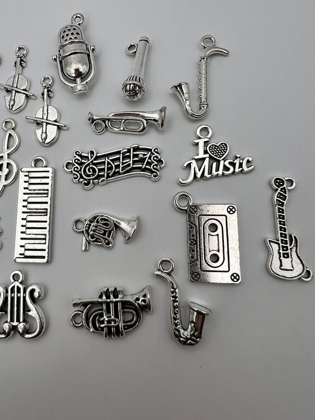 Tibetan Style Pendants/Charms Mixed Musical Instruments, 30 pc.