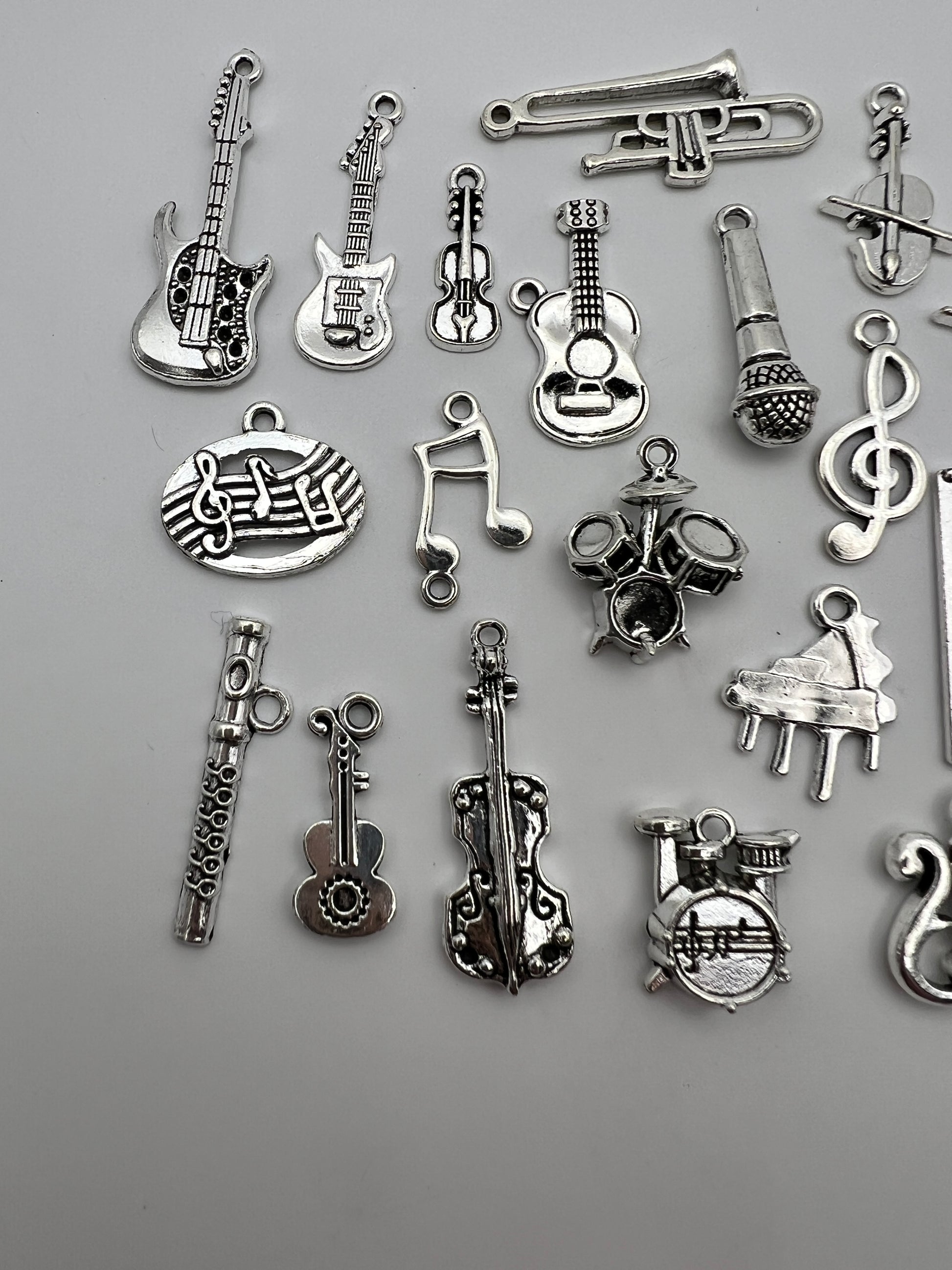 Tibetan Style Pendants/Charms Mixed Musical Instruments, 30 pc.