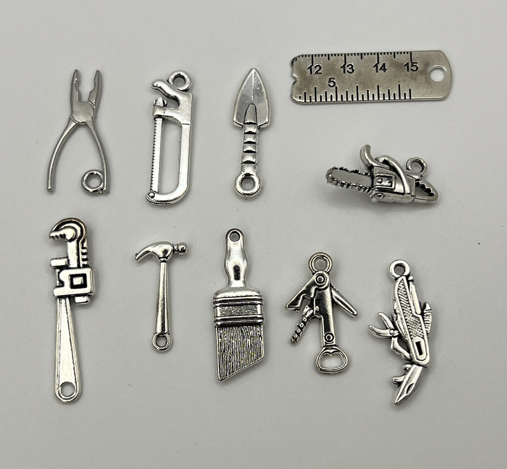 10 pc. Tibetan Style Pendants/Charms - Tools