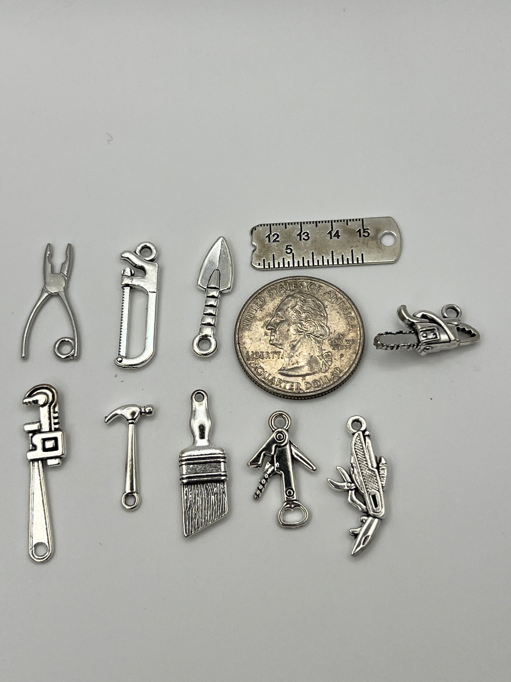 10 pc. Tibetan Style Pendants/Charms - Tools