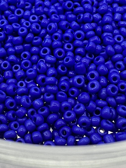 1 oz. 12/0 Opaque Glass Seed Beads Blue