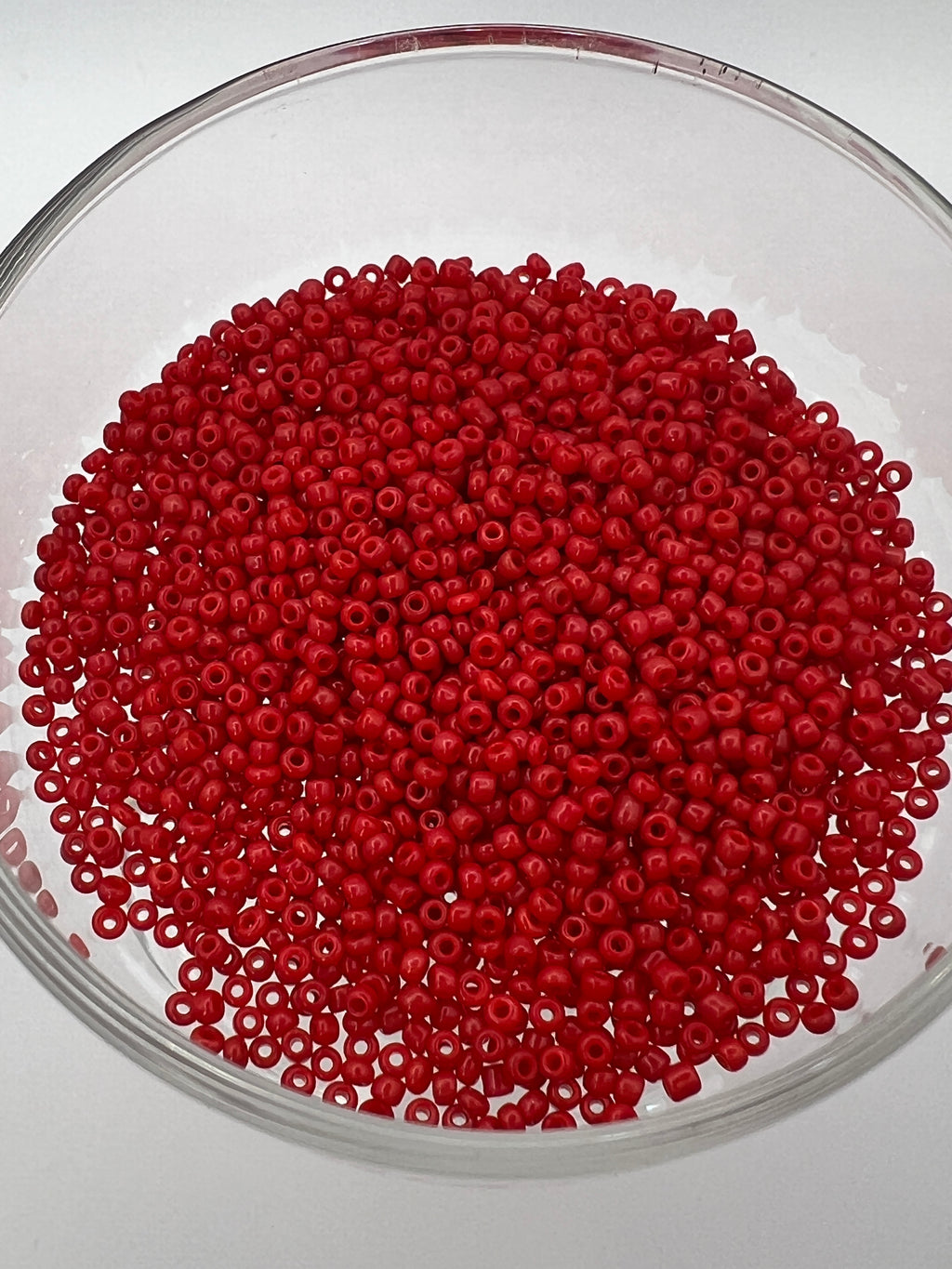1 oz. 12/0 Opaque Glass Seed Beads Red