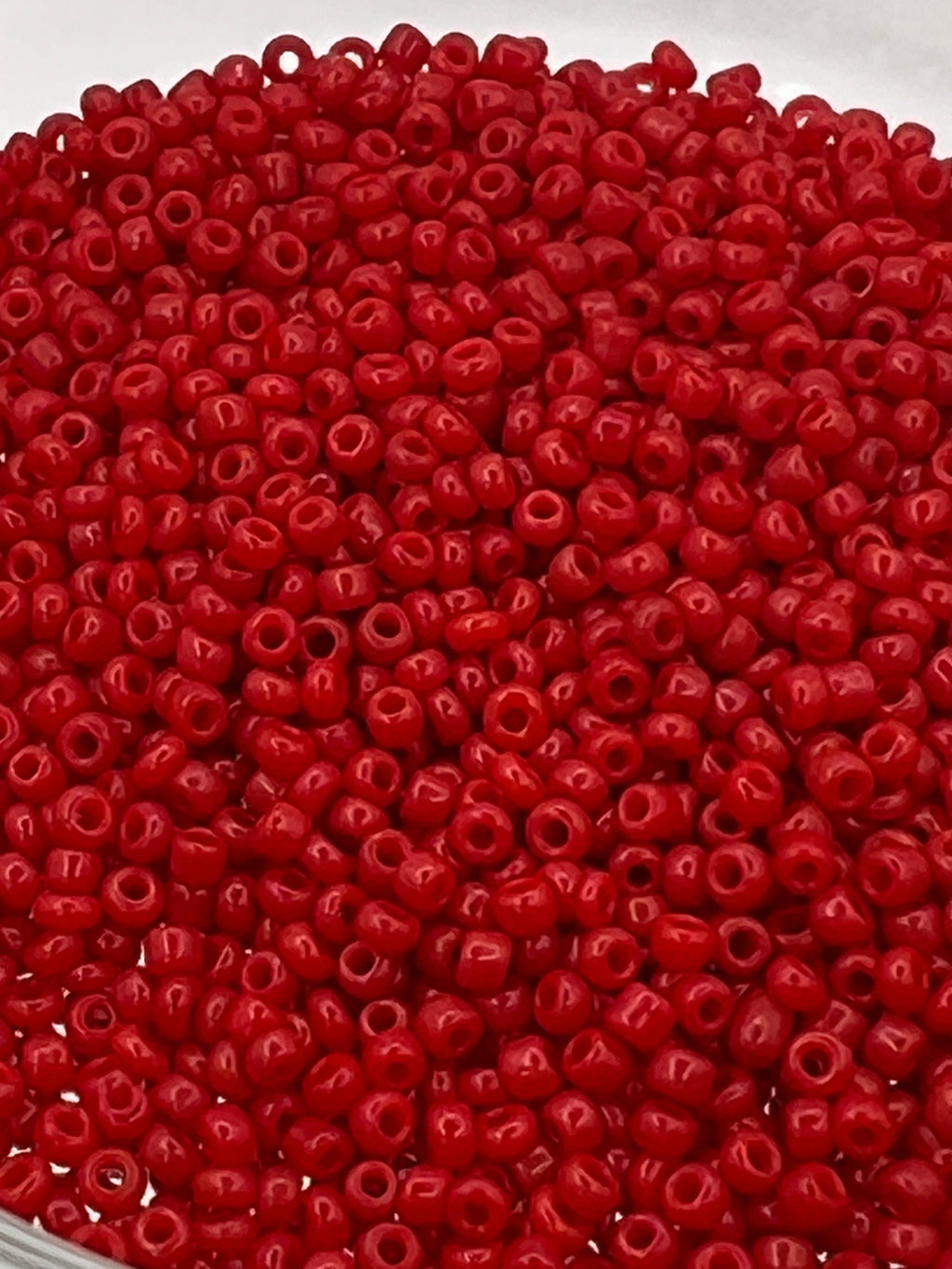 1 oz. 12/0 Opaque Glass Seed Beads Red