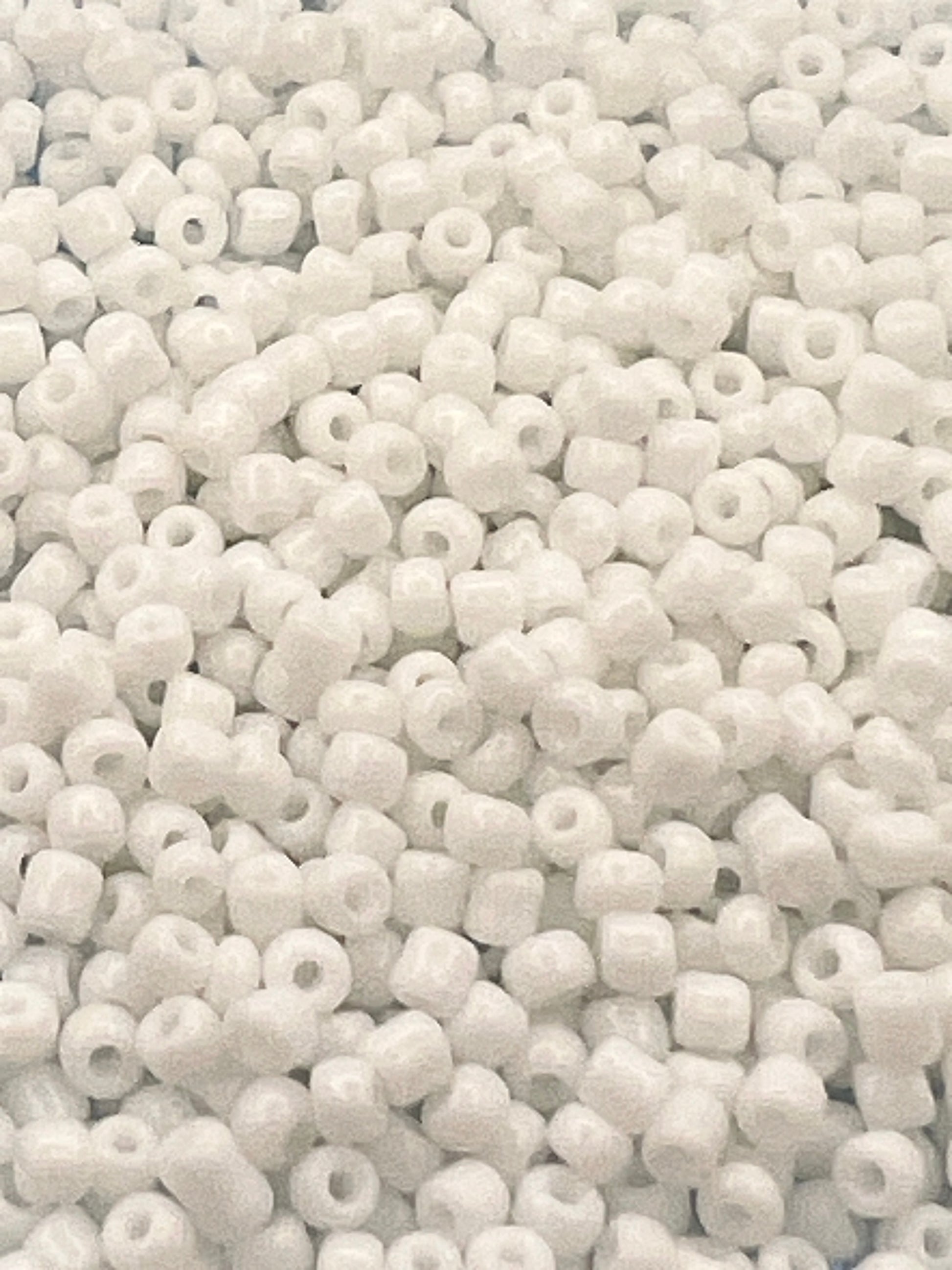 1 oz. 12/0 Opaque Glass Seed Beads White