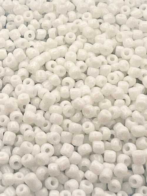 1 oz. 12/0 Opaque Glass Seed Beads White