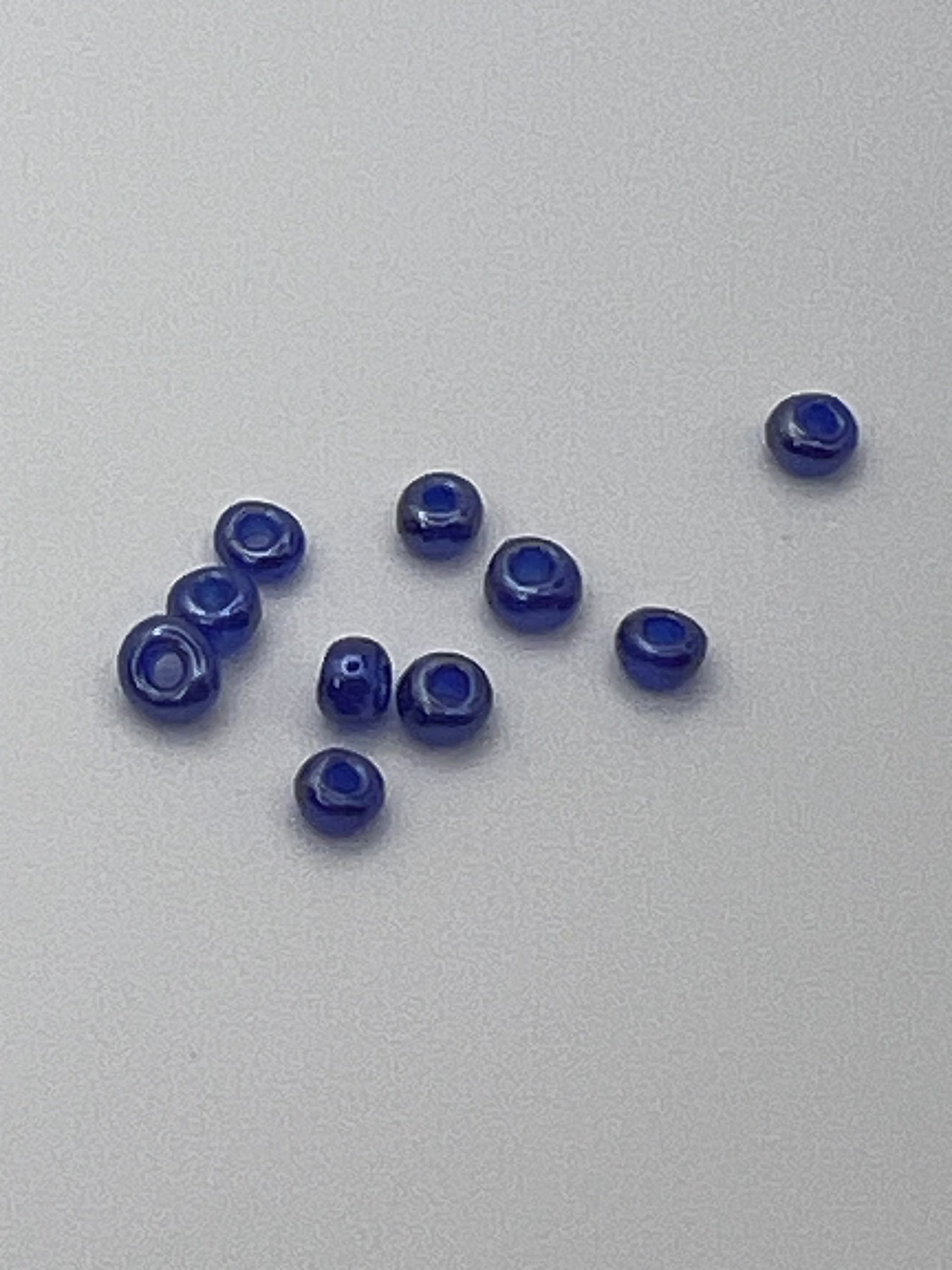 1 oz. 12/0 Transparent Lustered Glass Seed Beads Blue