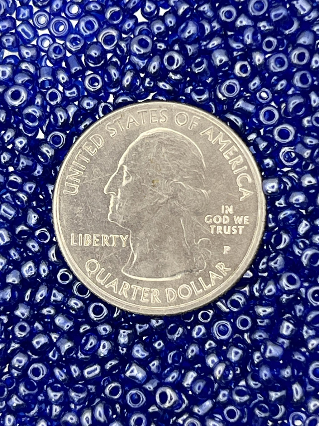 1 oz. 12/0 Transparent Lustered Glass Seed Beads Blue