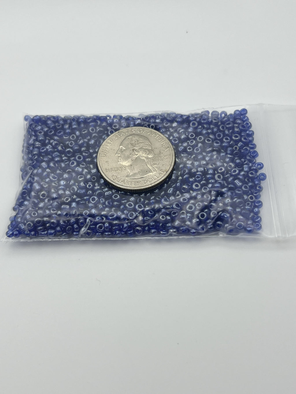 1 oz. 12/0 Transparent Lustered Glass Seed Beads Blue