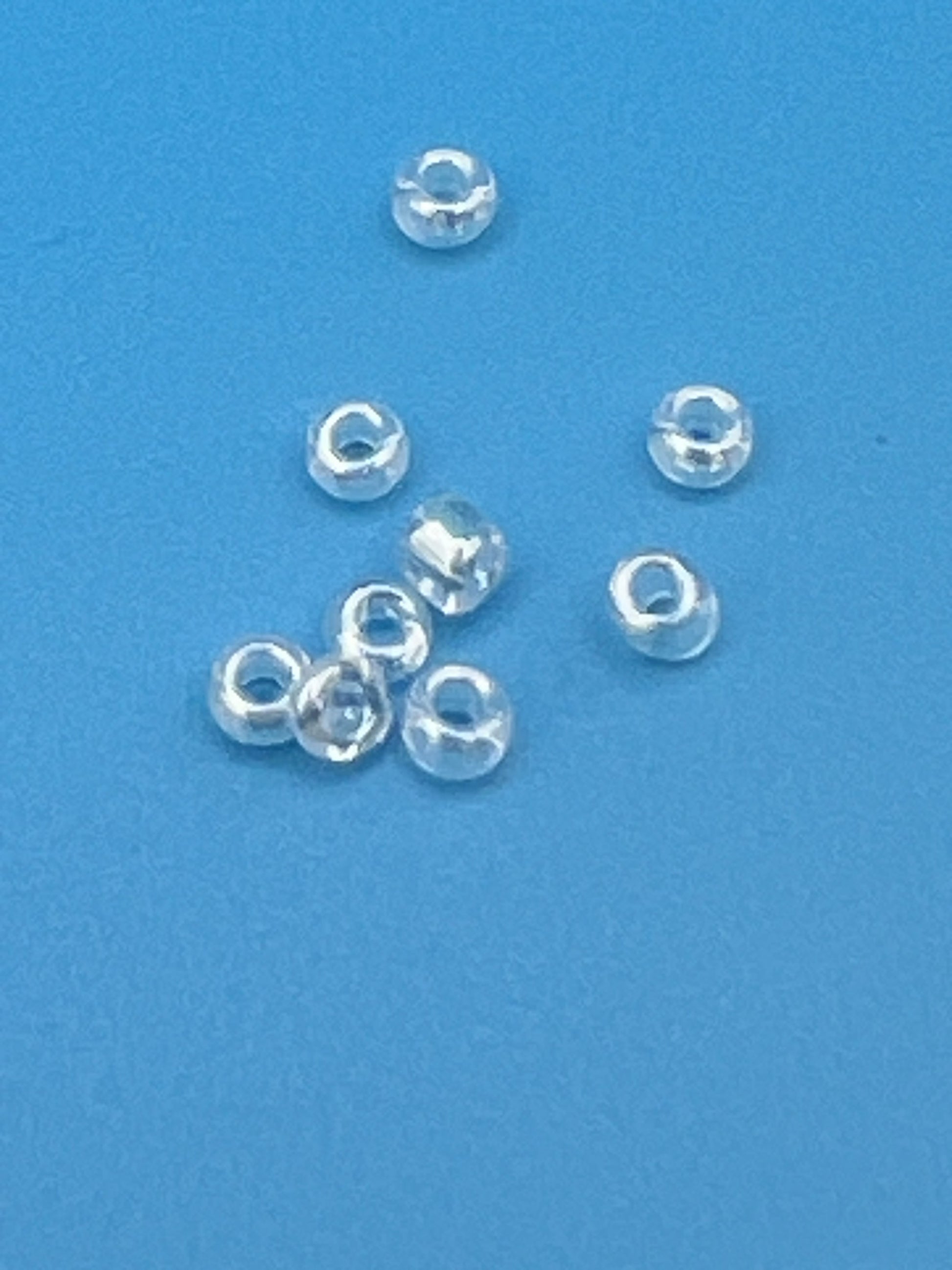 1oz. 12/0 Transparent Lustered Glass Seed Beads White