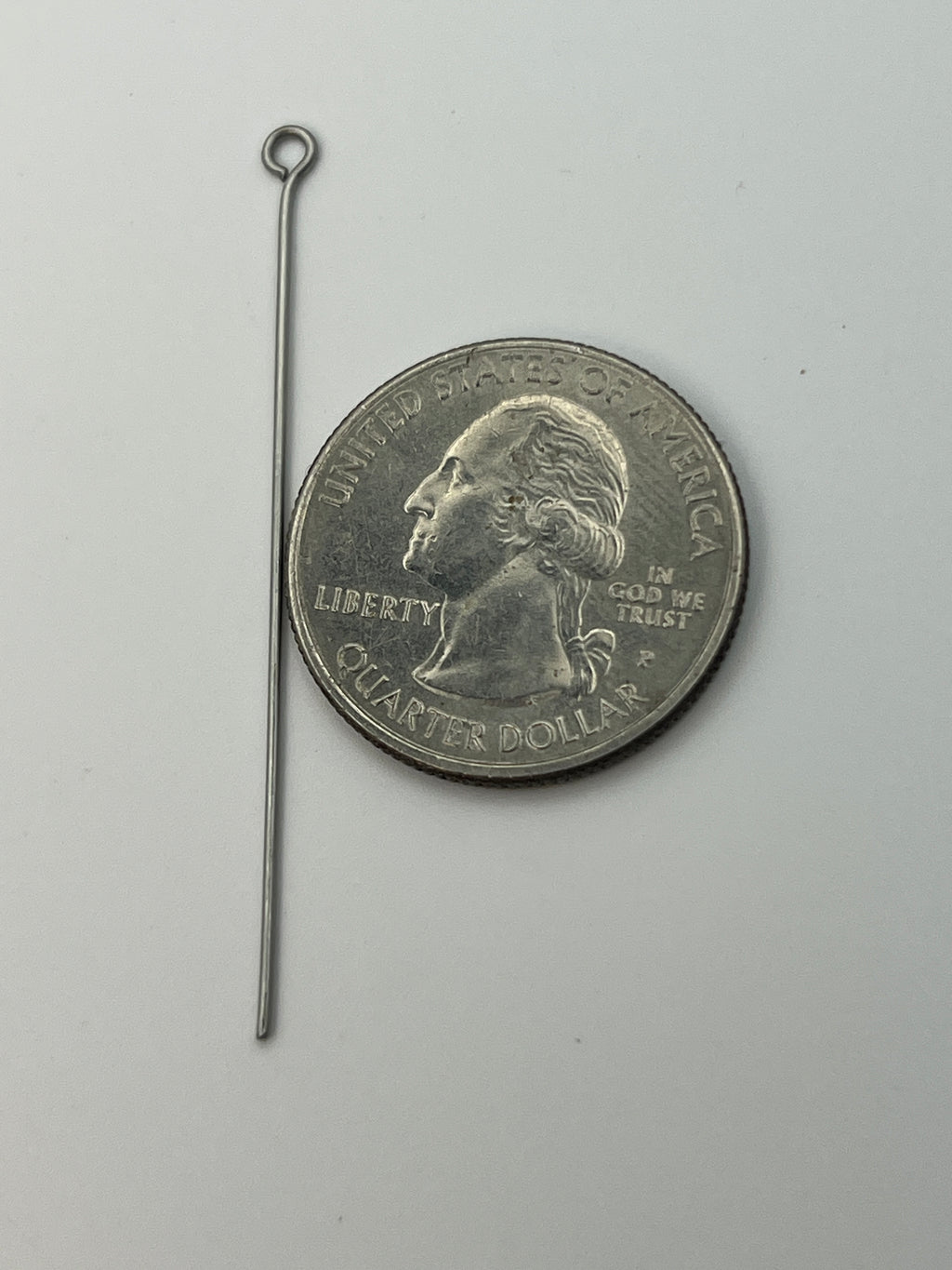 50mm 304 Stainless Steel Eye Pins - 100/Bag