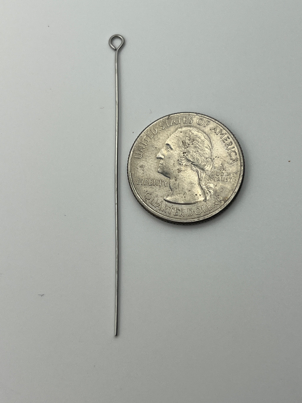 65mm 304 Stainless Steel Eye Pins, 0.7mm Gauge, 100pk