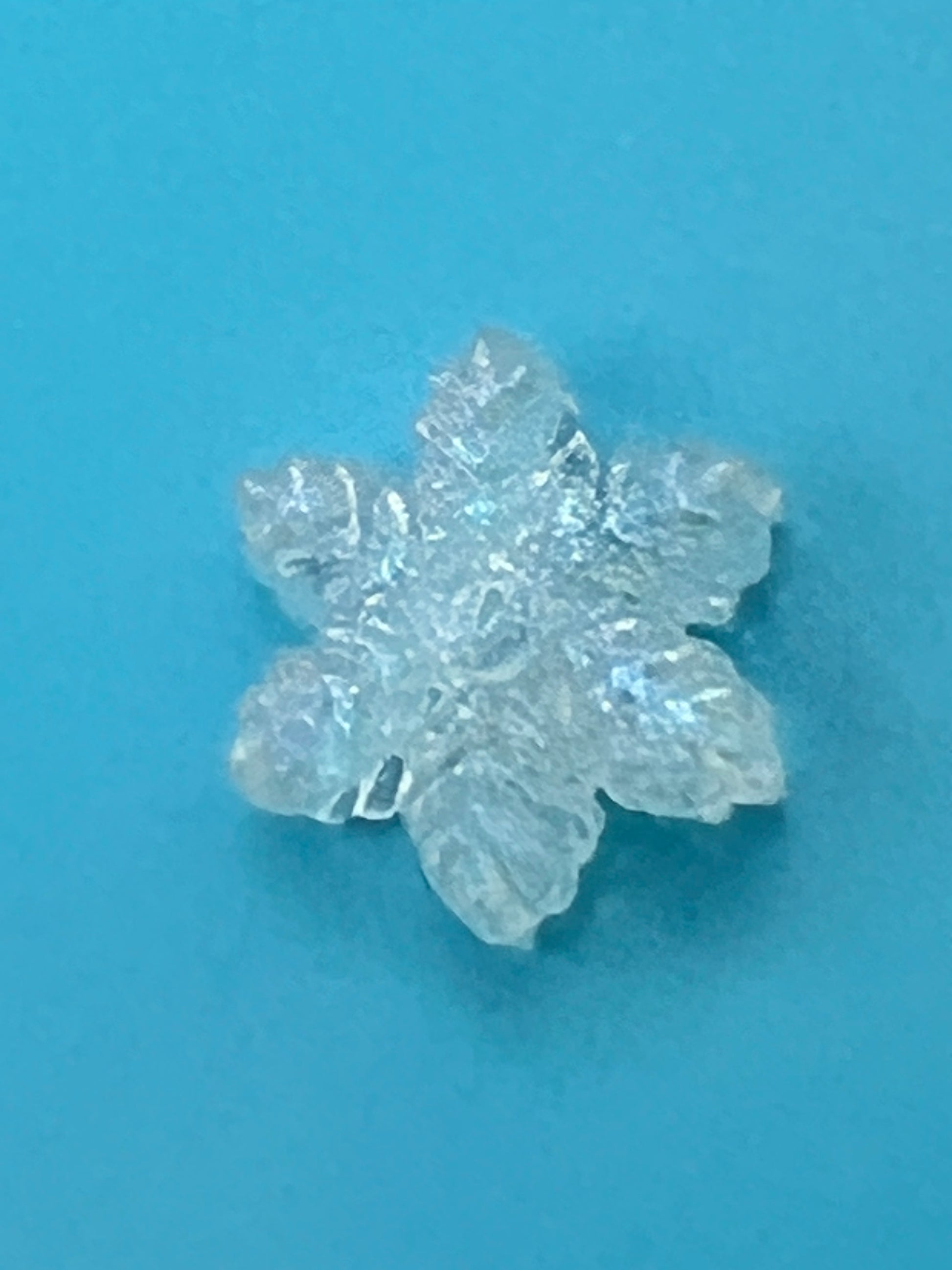 Transparent Clear Acrylic Snowflake Beads - 25 Beads