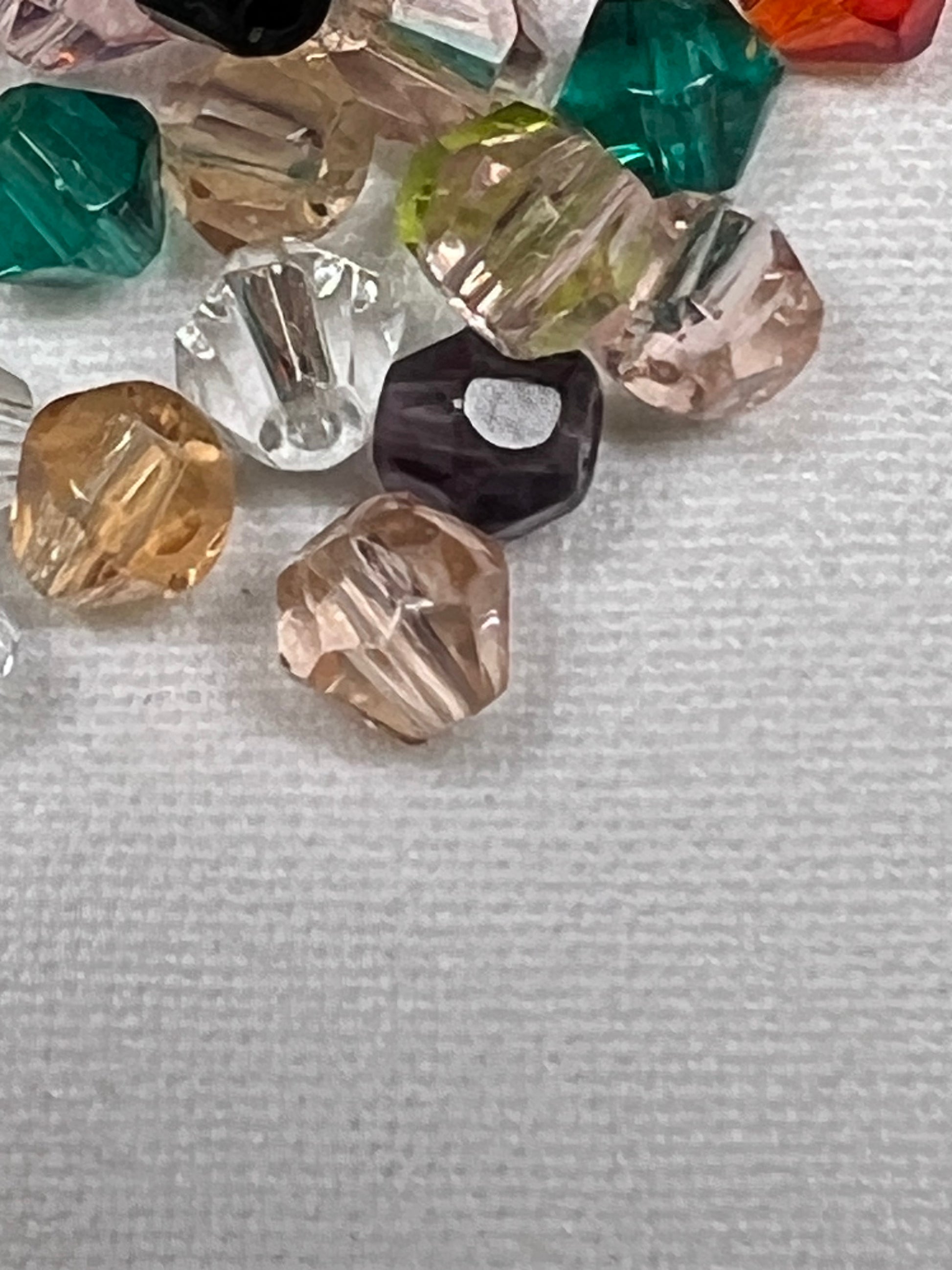 100 4mm Glass Bicone Beads Mixed Colors