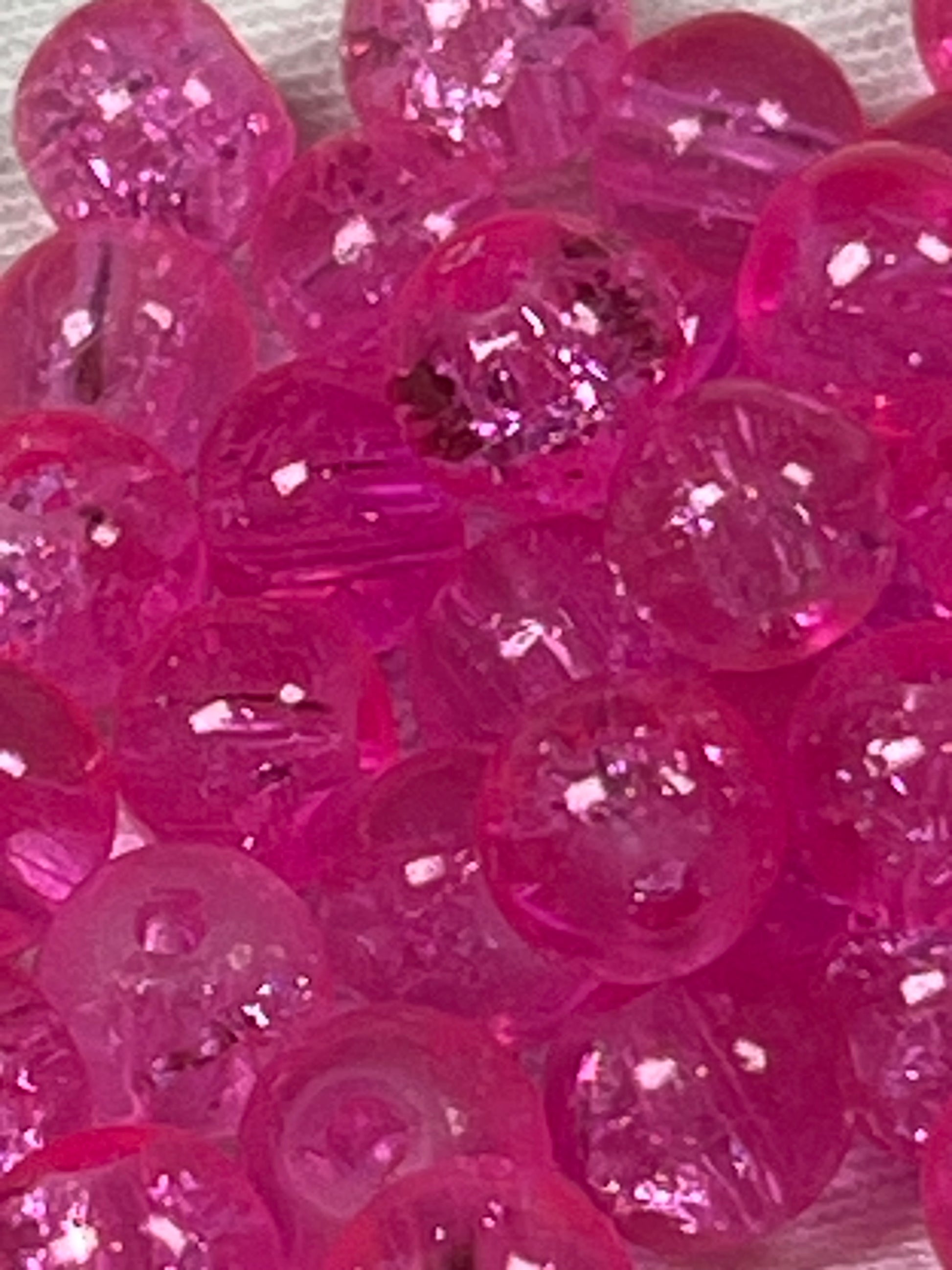 75 6mm Crackle Glass Beads Pink