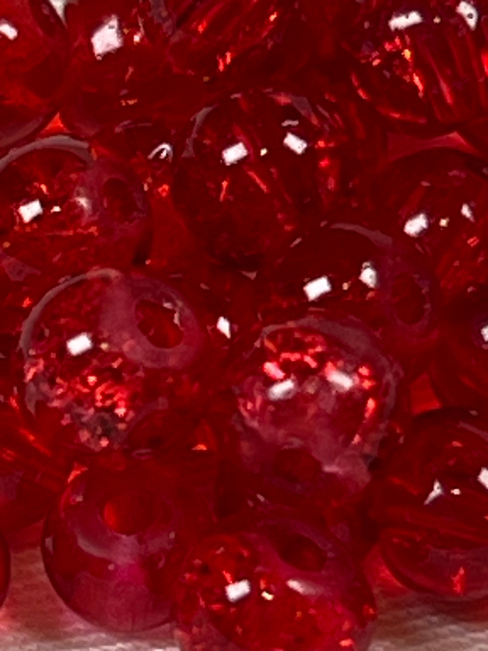 75 6mm Crackle Glass Beads Red