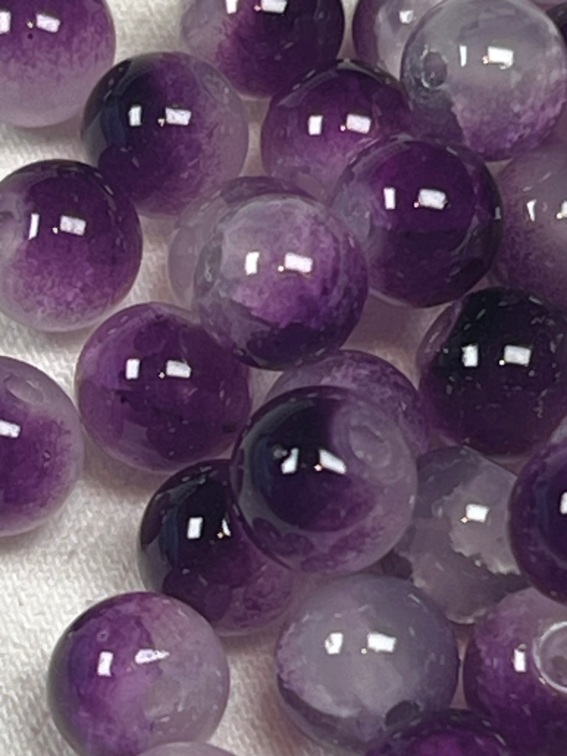 50 Imitation Jade Crackle Glass Beads Indigo