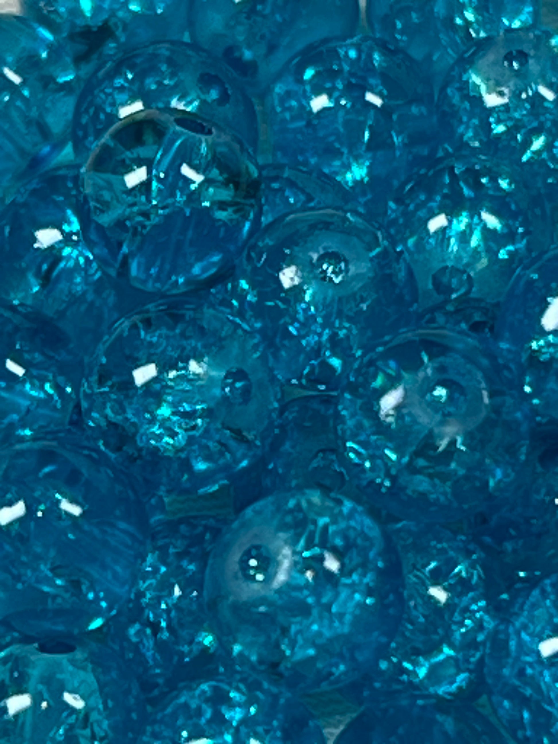 50 8mm Crackle Glass Beads Turquoise