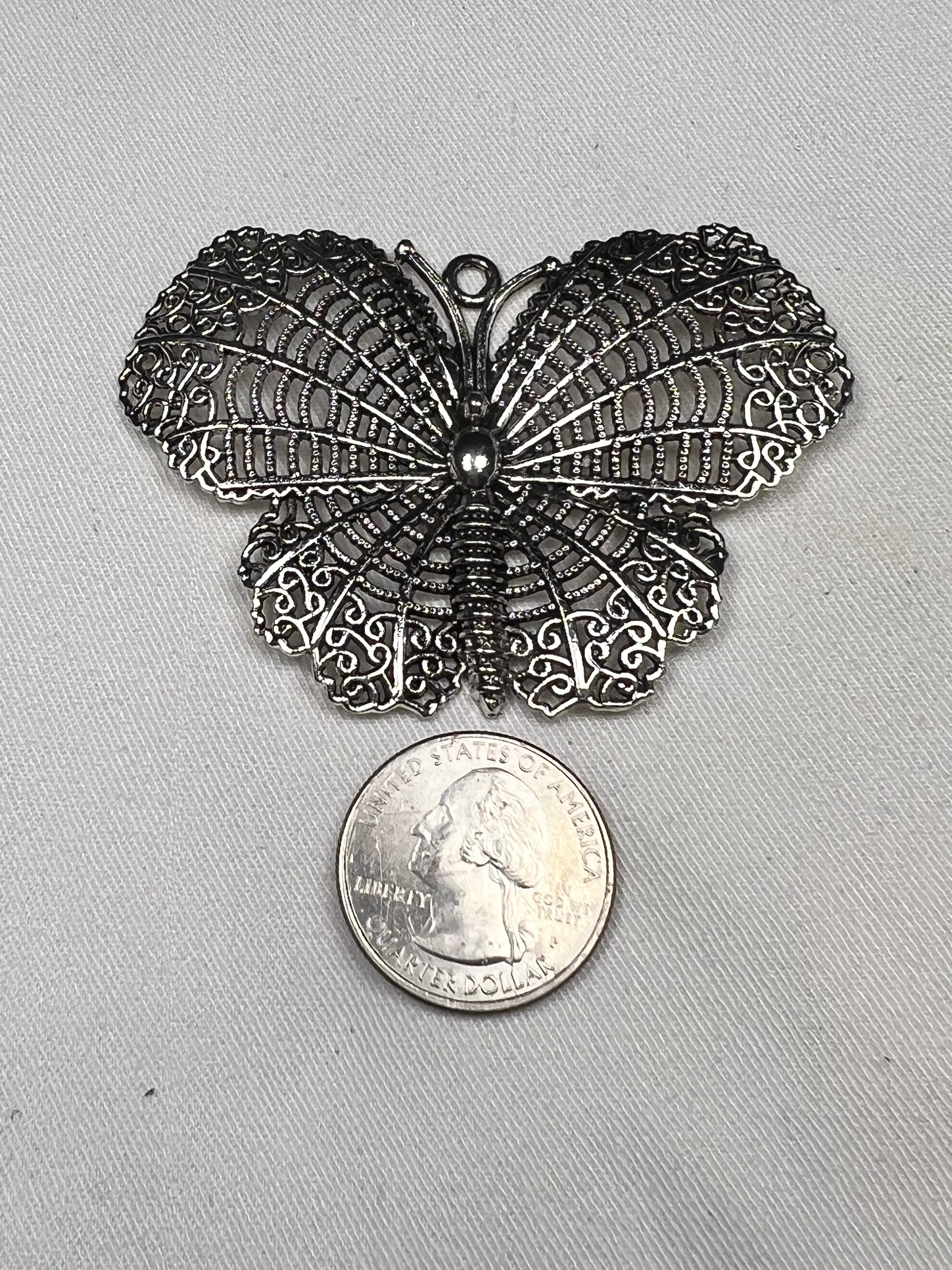 Tibetan Style Vintage Large Butterfly Pendant