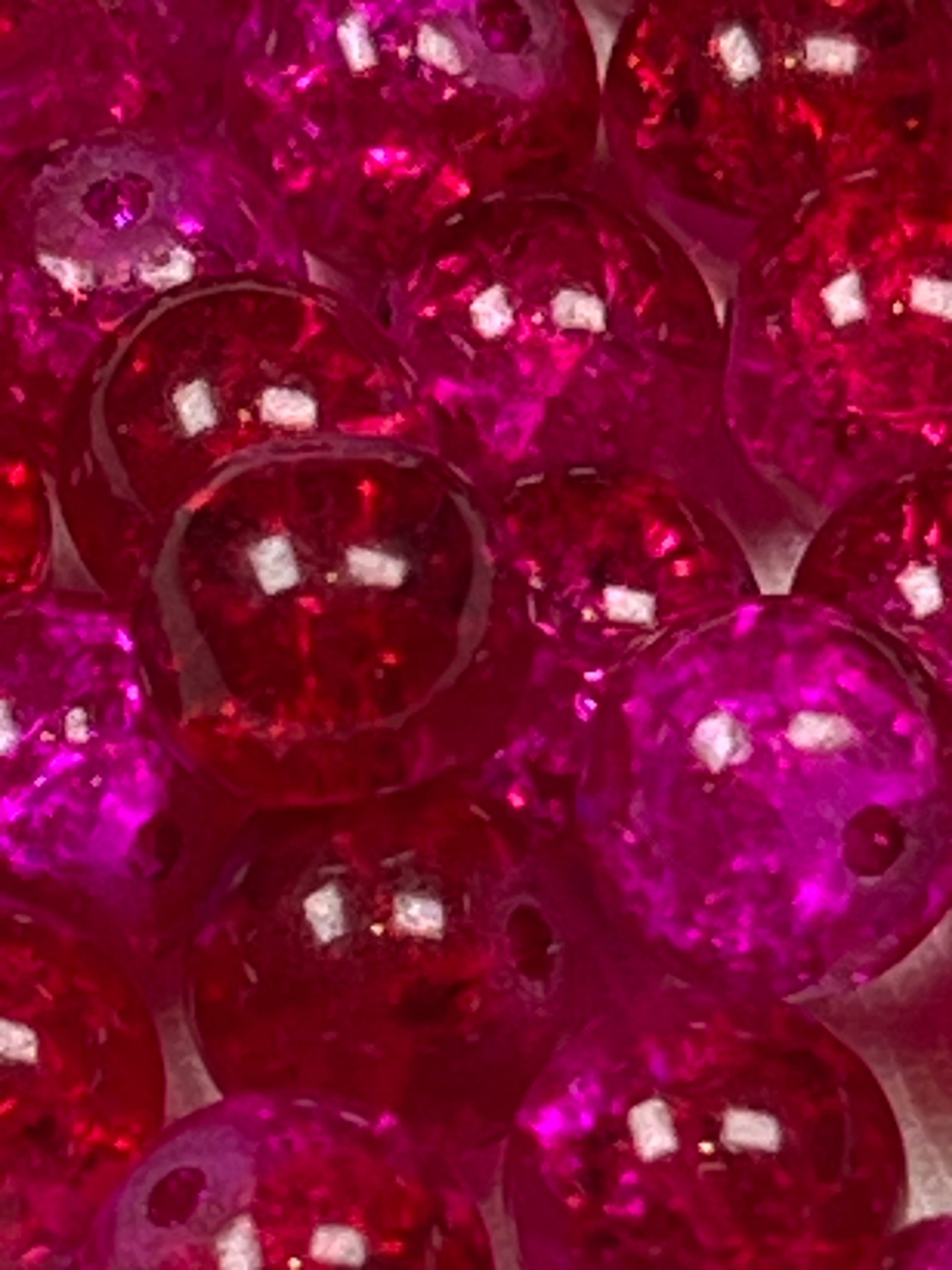 50 8mm Two-Tone Crackle Glass Beads Retro