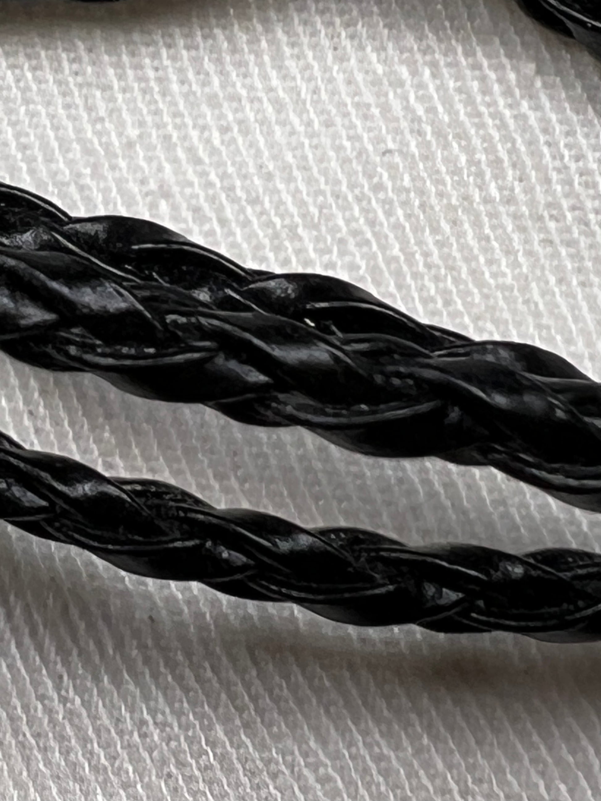5 16.9" Braided Leather Necklaces w/Lobster Claw Clasp